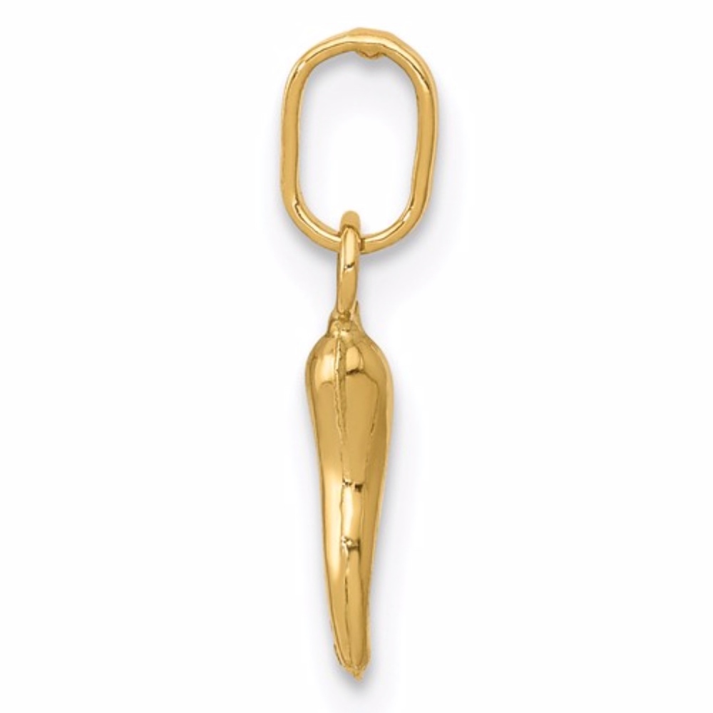 14k Italian Horn Charm - Picture 4 of 5